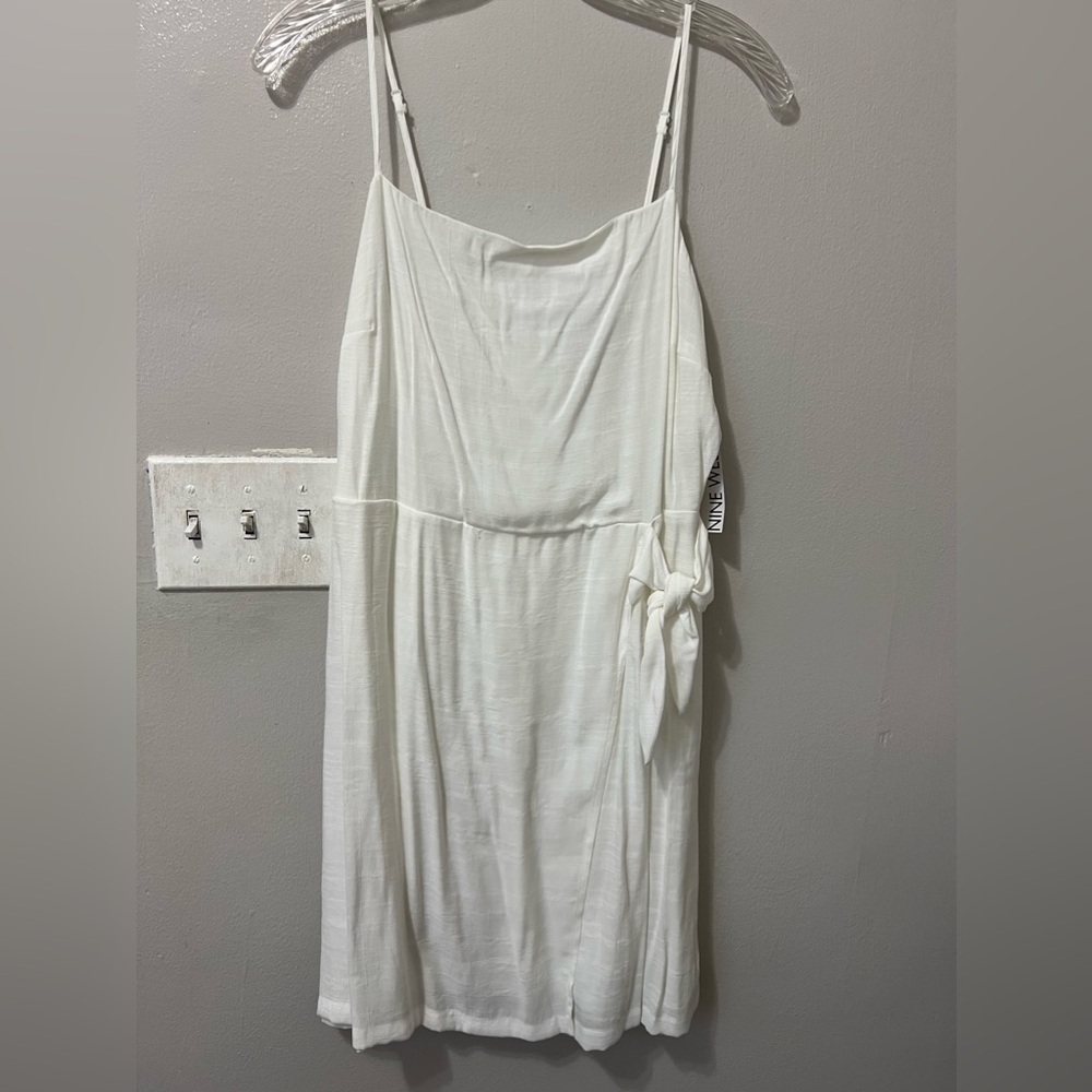 Nine West White Mini Wrap Dress